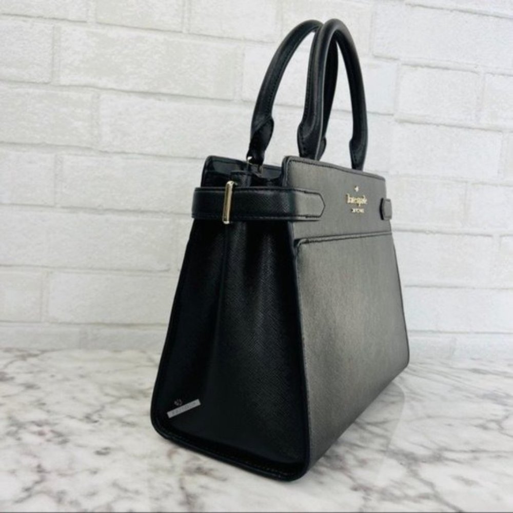 Kate Spade Staci Black Medium Satchel Crossbody - Picture 4 of 9